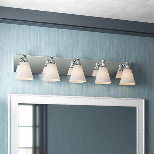 Hudson 5 Light 38 inch Chrome Bath Bar Wall Light